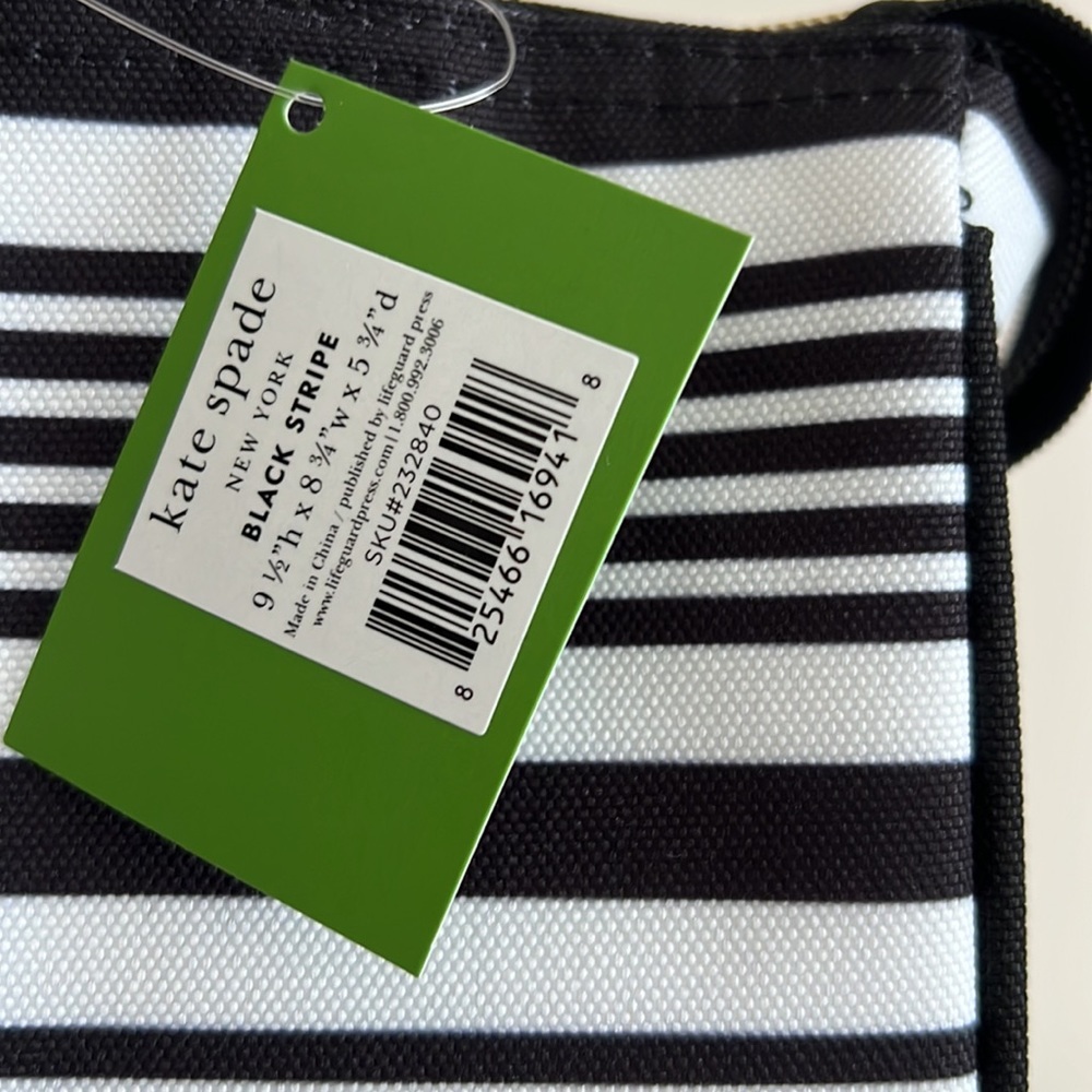 Kate Spade New York Black Stripe Lunch bag and Thermal mug set - Picture 2 of 9